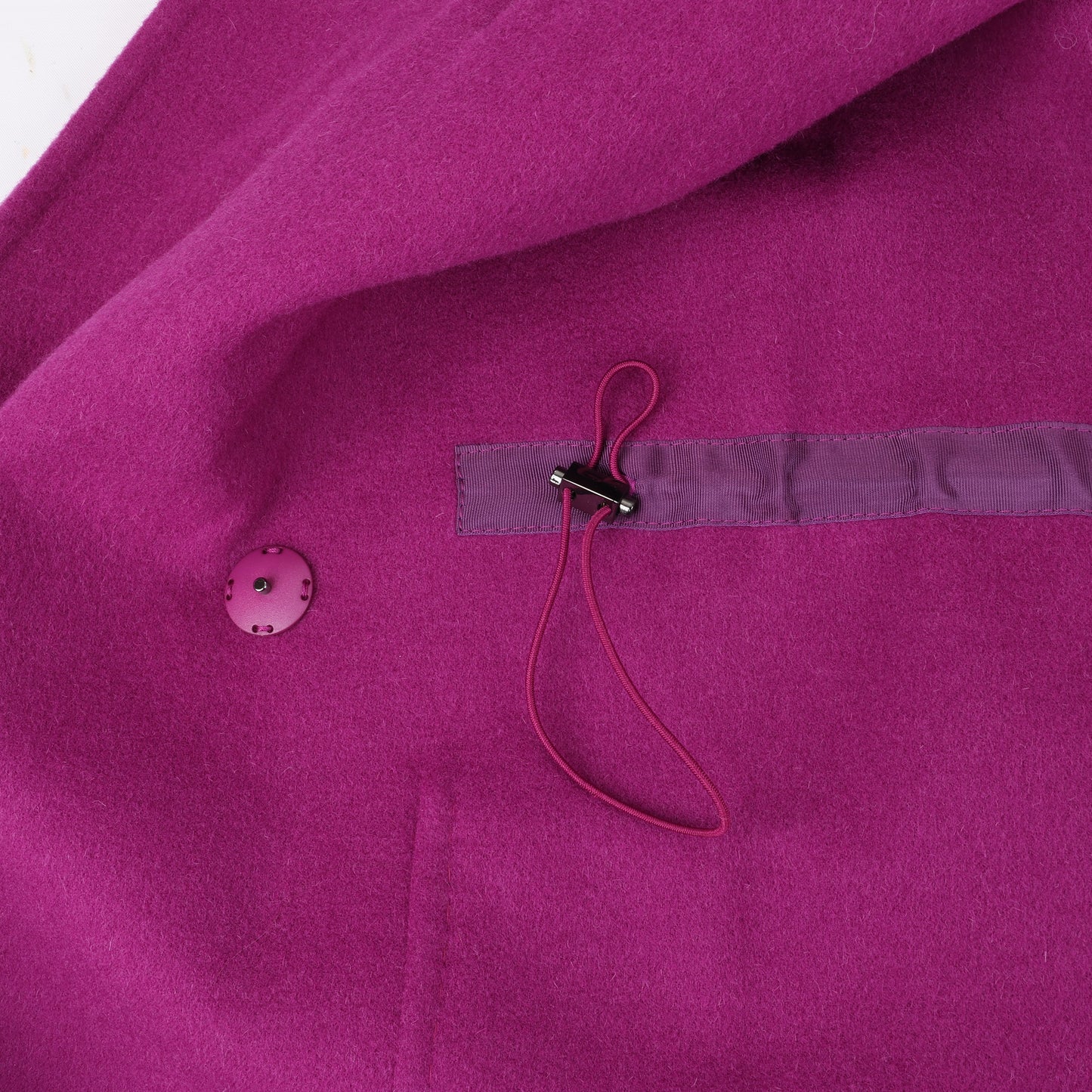 Max Mara Necton Wool Hooded Coat in Fuchsia