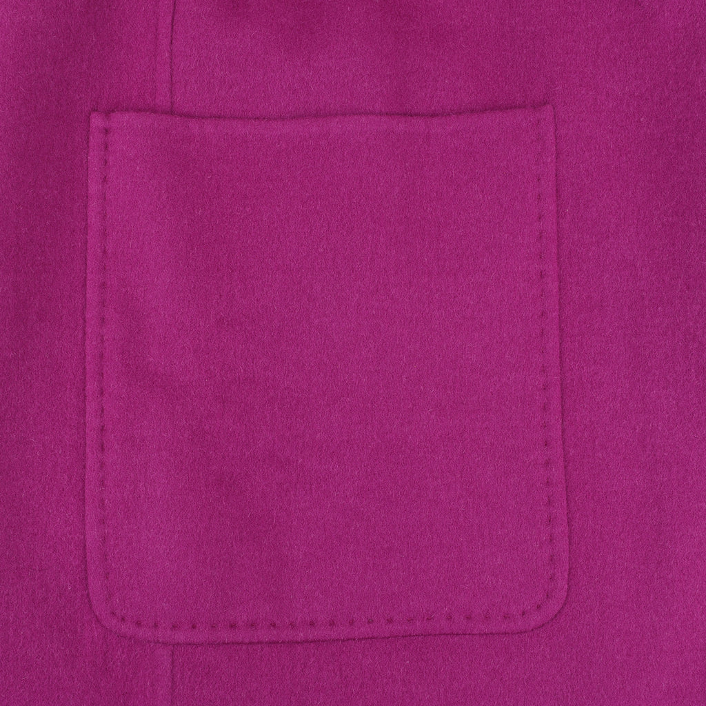 Max Mara Necton Wool Hooded Coat in Fuchsia