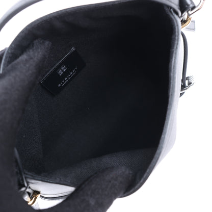 Givenchy „Voyeux“ 2-Wege-Umhängetasche aus schwarzem Leder