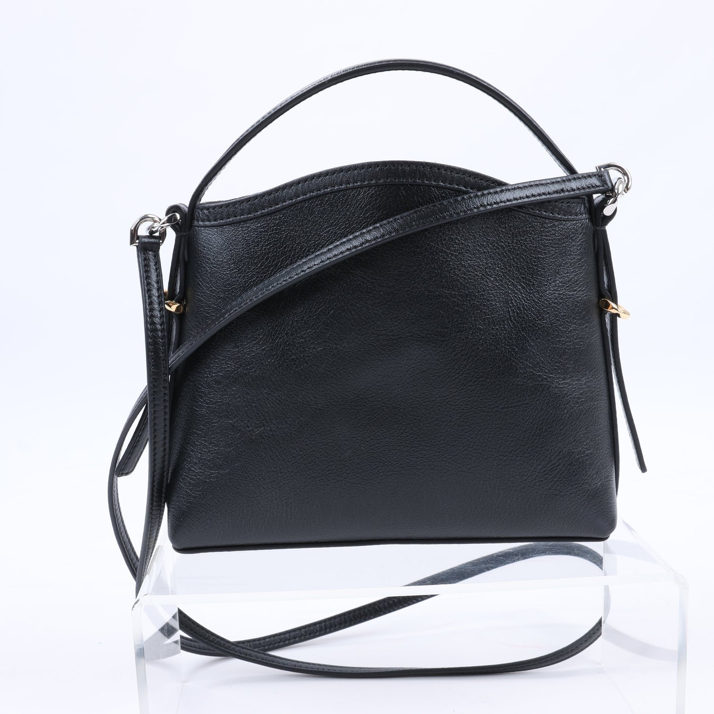 Givenchy Voyeux Leather 2Way Shoulder Bag in Black