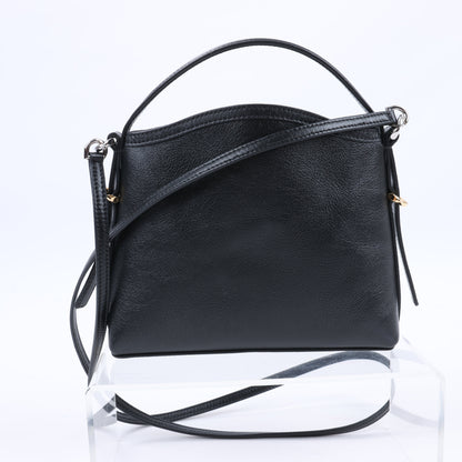 Givenchy Voyeux Leather 2Way Shoulder Bag in Black