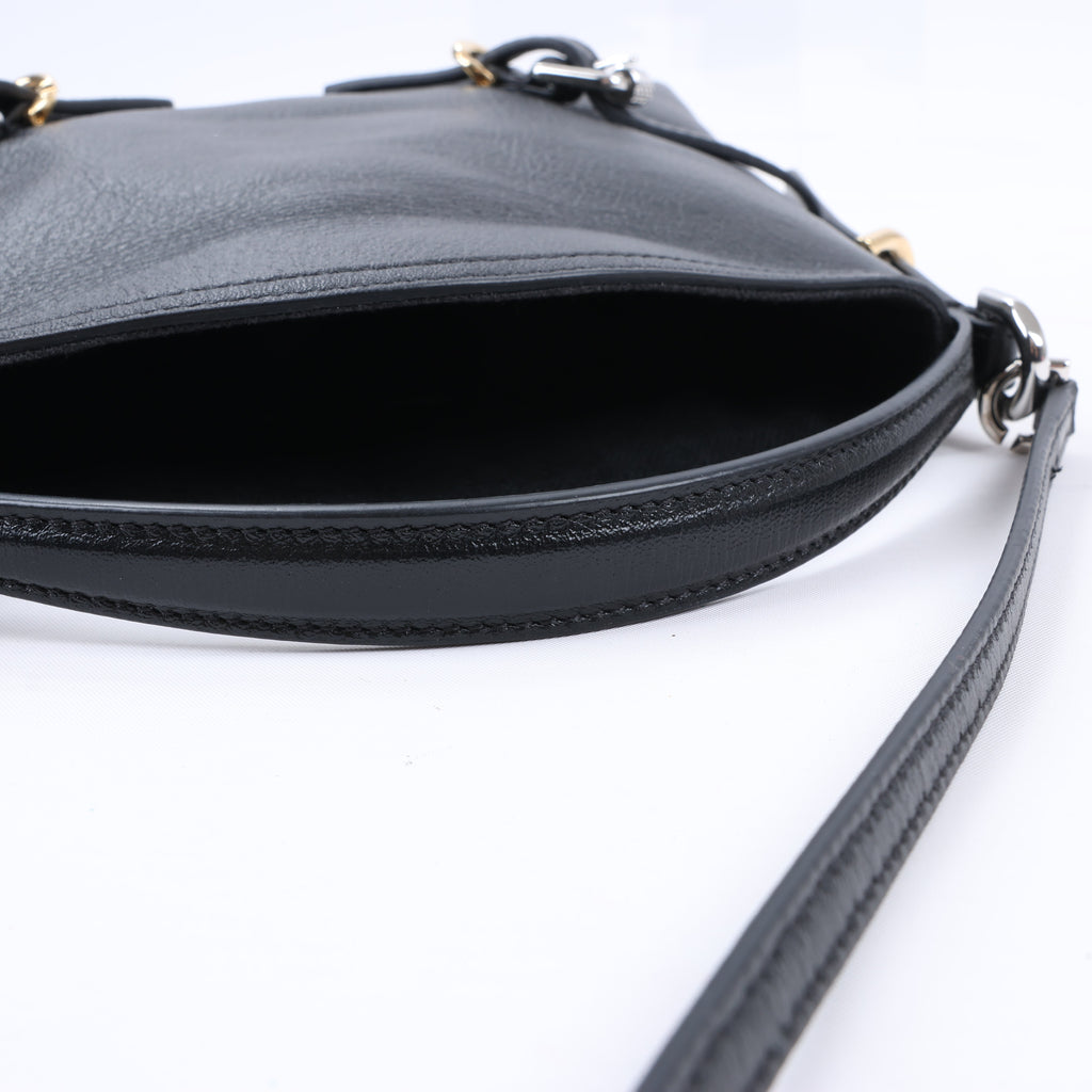 Givenchy Voyeux Leather 2Way Shoulder Bag in Black
