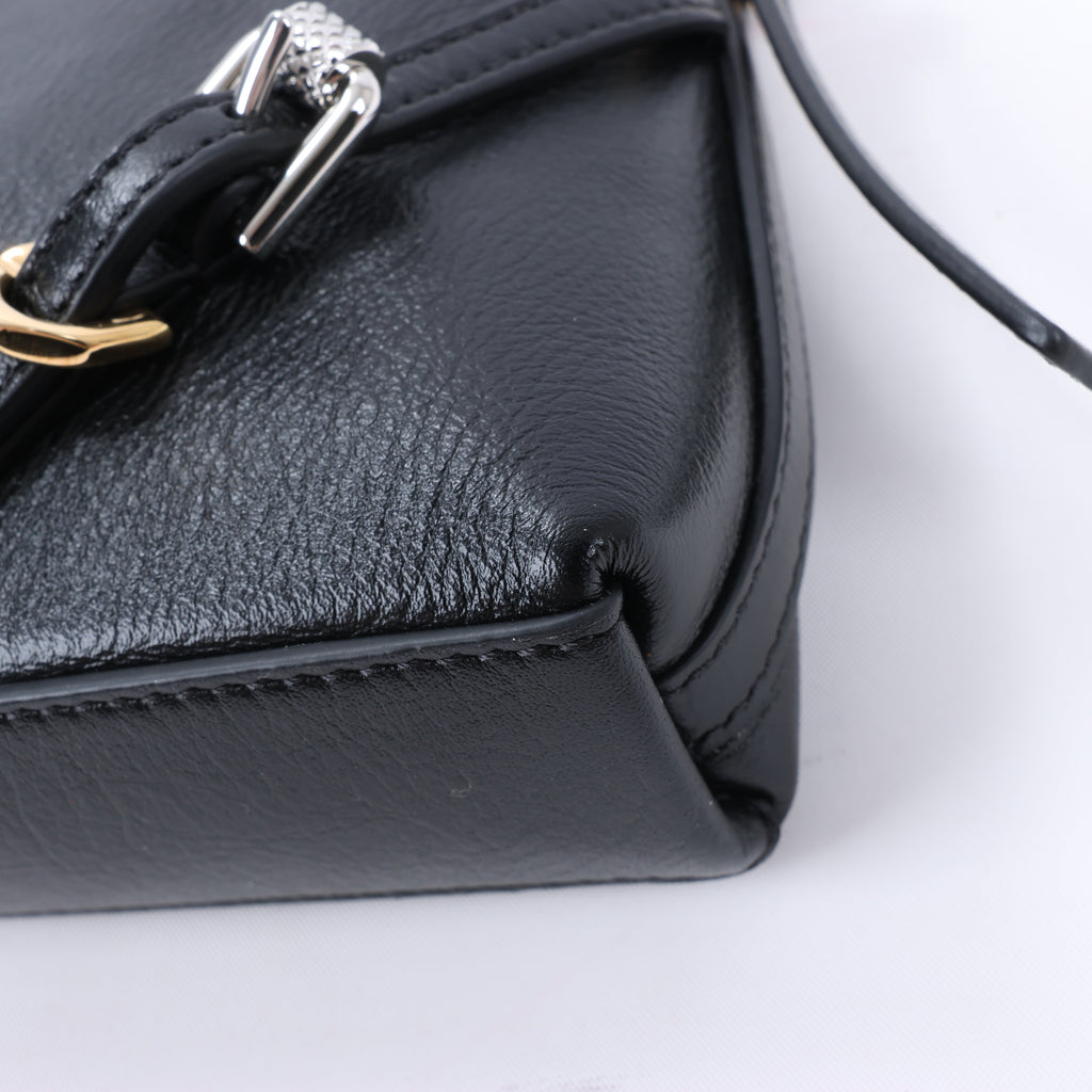 Givenchy Voyeux Leather 2Way Shoulder Bag in Black
