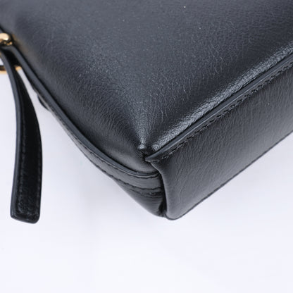 Givenchy „Voyeux“ 2-Wege-Umhängetasche aus schwarzem Leder