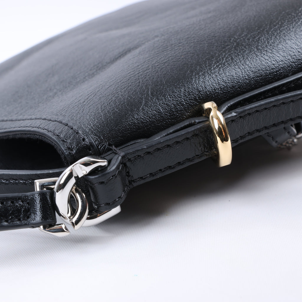 Givenchy Voyeux Leather 2Way Shoulder Bag in Black