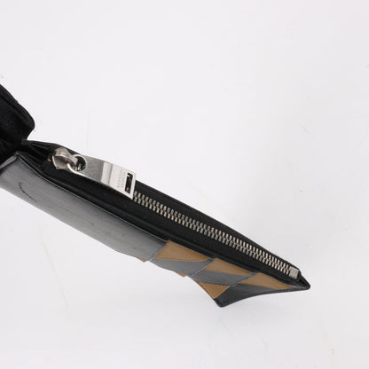 Bottega Veneta Leather Fragment Case in Black × Brown