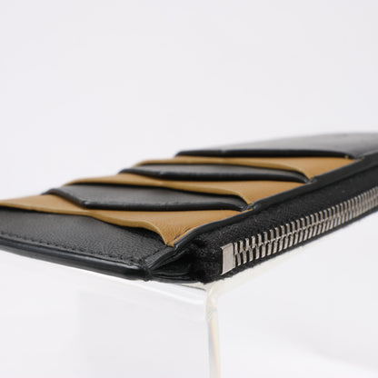 Étui à fragments en cuir Bottega Veneta noir × marron