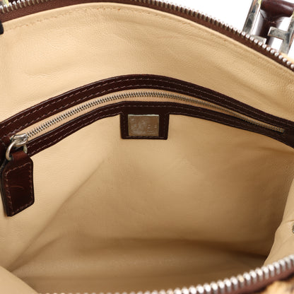 FENDI Giraffe Pony-Style Leather 2Way Handbag in Brown