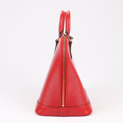Louis Vuitton Epi Leather Alma PM Handbag in Red