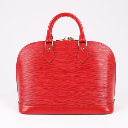 Louis Vuitton Epi Leather Alma PM Handbag in Red