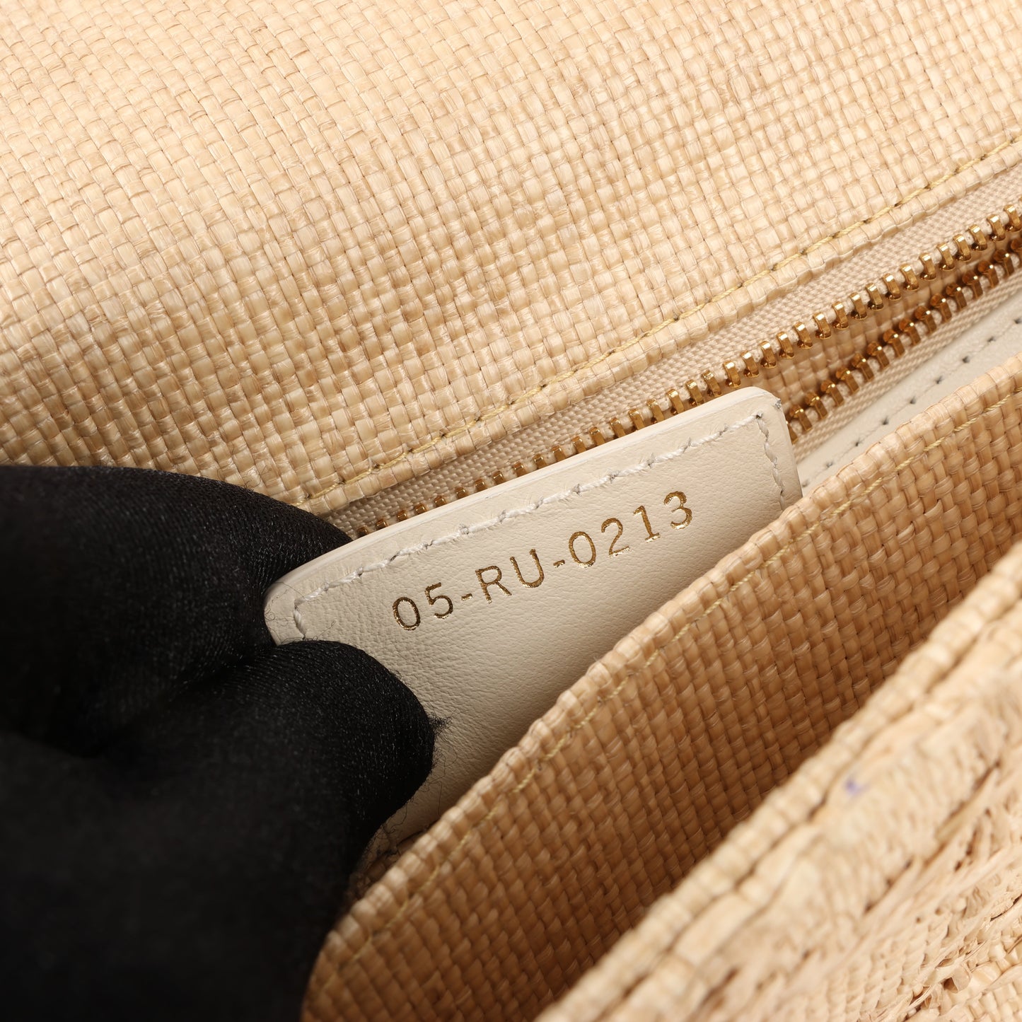 Dior Caro Raffia x Leather Medium Shoulder Bag in Beige