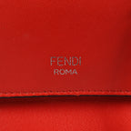 FENDI Double Micro Baguette Leather Chain Shoulder Bag in Red 8M0371