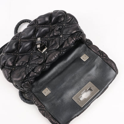 Valentino Garavani Nappa Small Spikeme Shoulder Bag in Black