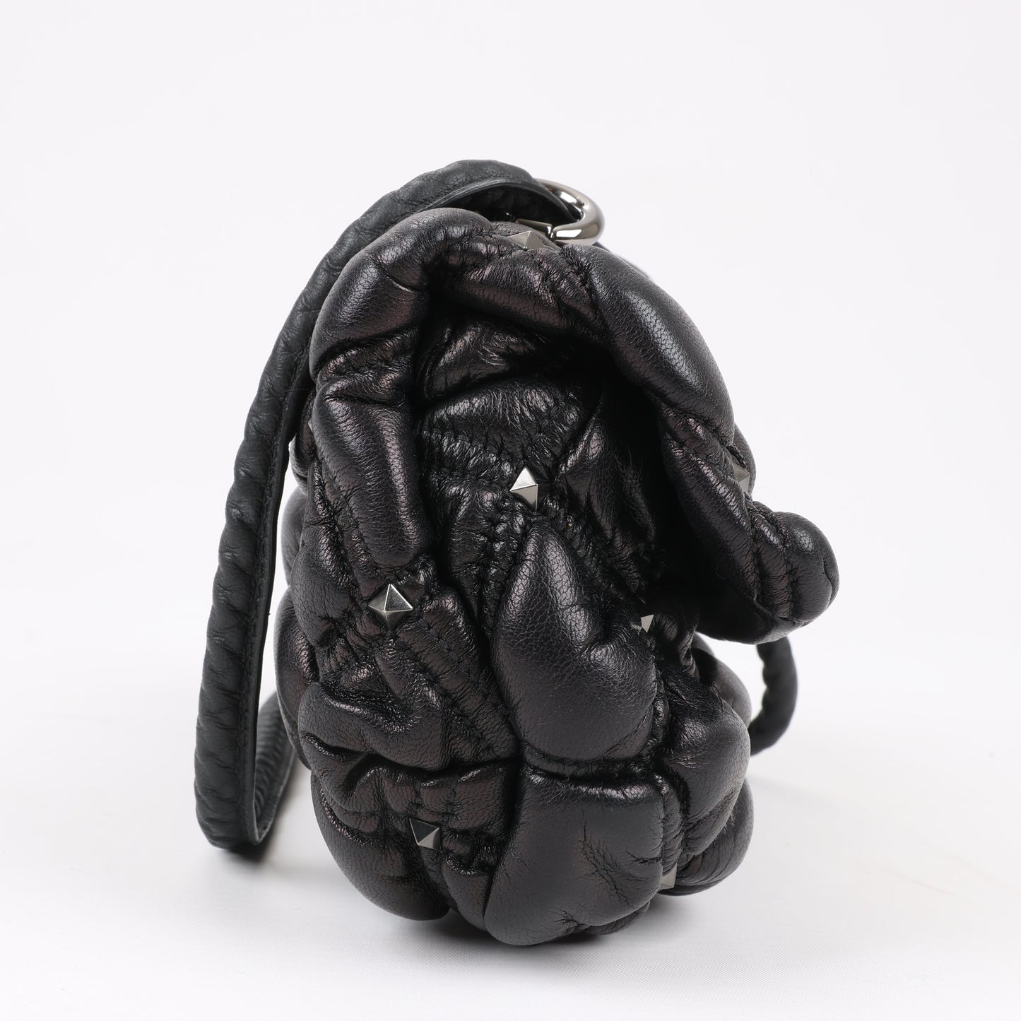 Petit sac à bandoulière Spikeme en cuir nappa Valentino Garavani noir