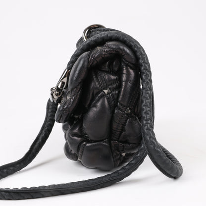 Petit sac à bandoulière Spikeme en cuir nappa Valentino Garavani noir