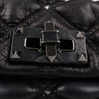 Valentino Garavani Nappa Small Spikeme Shoulder Bag in Black