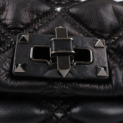 Petit sac à bandoulière Spikeme en cuir nappa Valentino Garavani noir