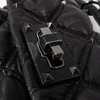Valentino Garavani Nappa Small Spikeme Shoulder Bag in Black