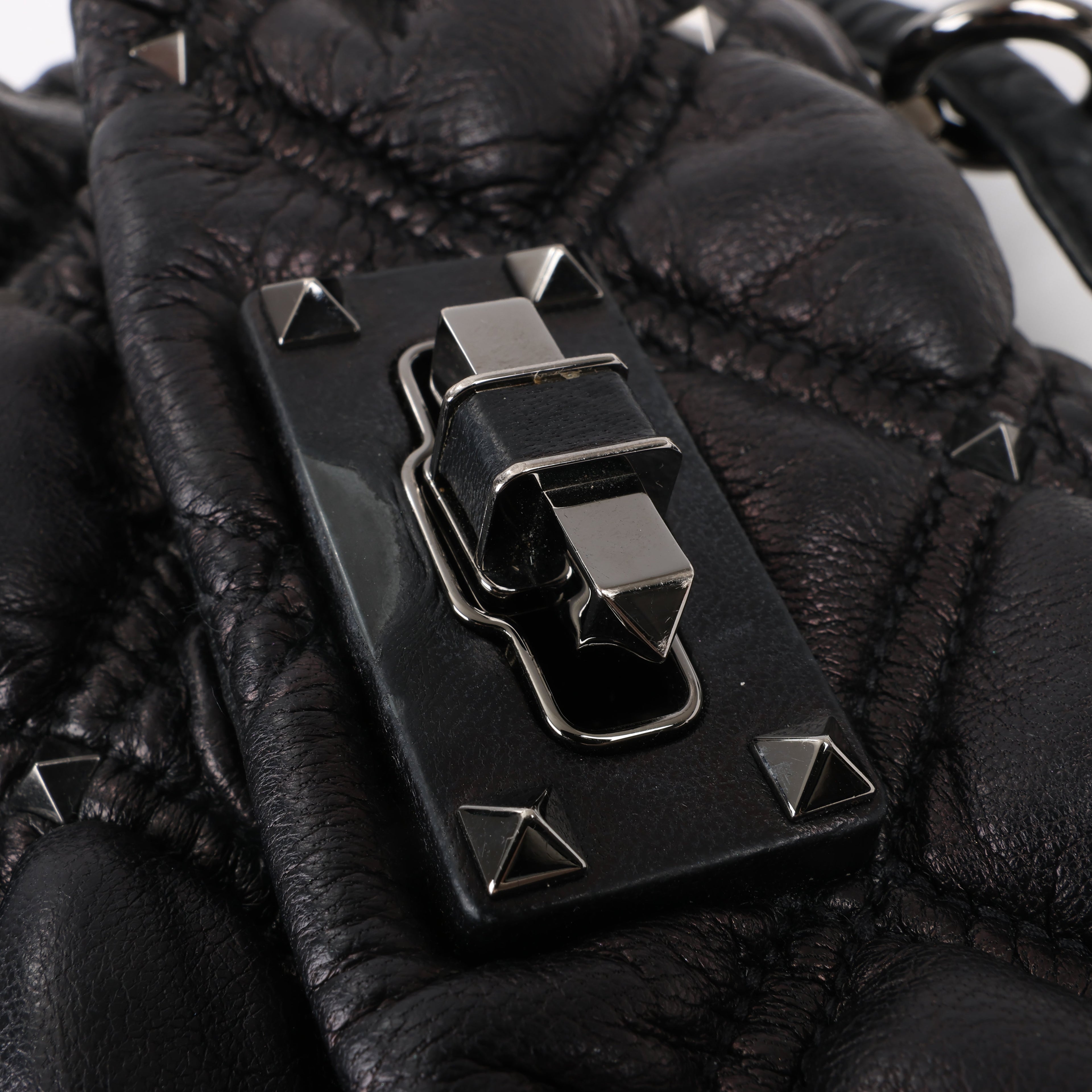 Valentino Garavani Nappa Small Spikeme Shoulder Bag in Black