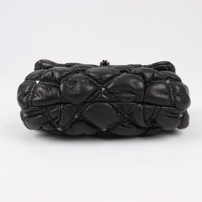 Valentino Garavani Nappa Small Spikeme Shoulder Bag in Black