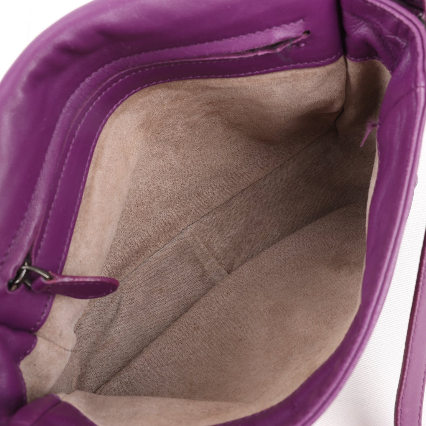 BOTTEGA VENETA Intrecciato Leather Shoulder Bag in Purple