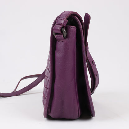 BOTTEGA VENETA Intrecciato Leather Shoulder Bag in Purple