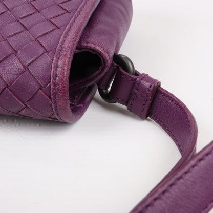 BOTTEGA VENETA Intrecciato Leather Shoulder Bag in Purple