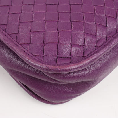 BOTTEGA VENETA Sac à bandoulière en cuir Intrecciato en violet
