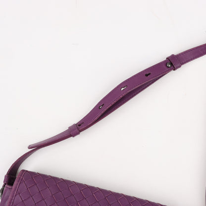 BOTTEGA VENETA Sac à bandoulière en cuir Intrecciato en violet