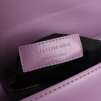 Saint Laurent Paris Carre Leather Shoulder bag in Purple