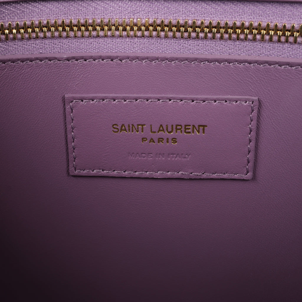 Saint Laurent Paris Carre Leather Shoulder bag in Purple