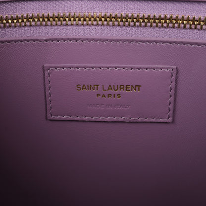 Saint Laurent Paris Carre Leather Shoulder bag in Purple