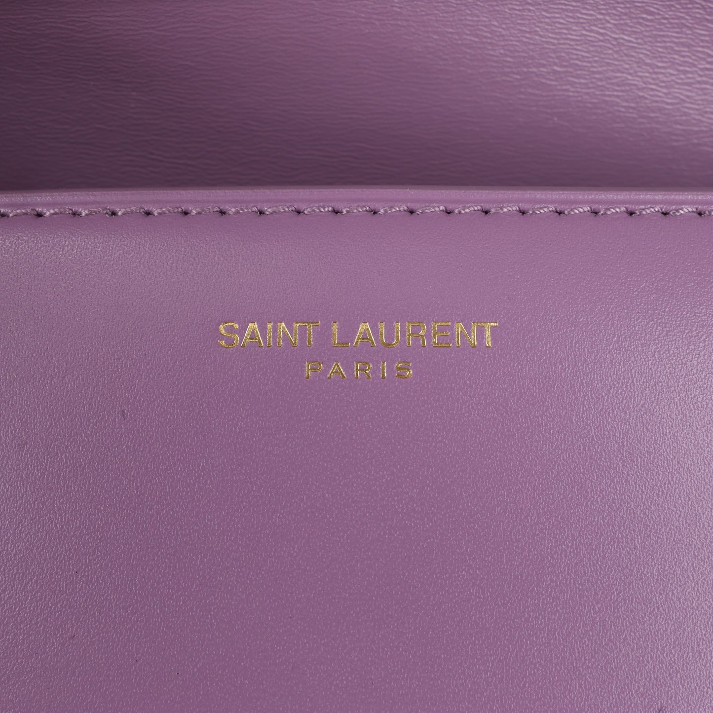 Saint Laurent Paris Carre Leather Shoulder bag in Purple