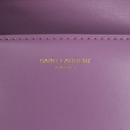 Saint Laurent Paris Carre Leather Shoulder bag in Purple