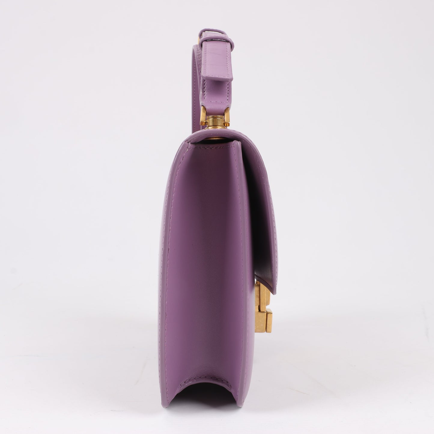 Saint Laurent Paris Carre Leather Shoulder bag in Purple