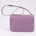 Saint Laurent Paris Carre Leather Shoulder bag in Purple