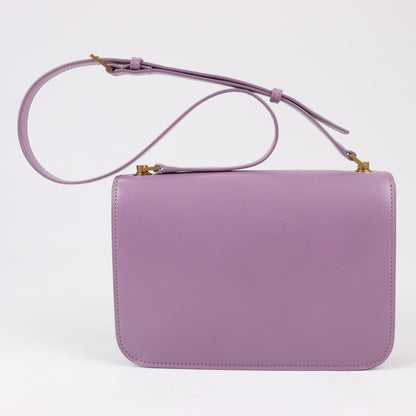 Saint Laurent Paris Carre Leather Shoulder bag in Purple