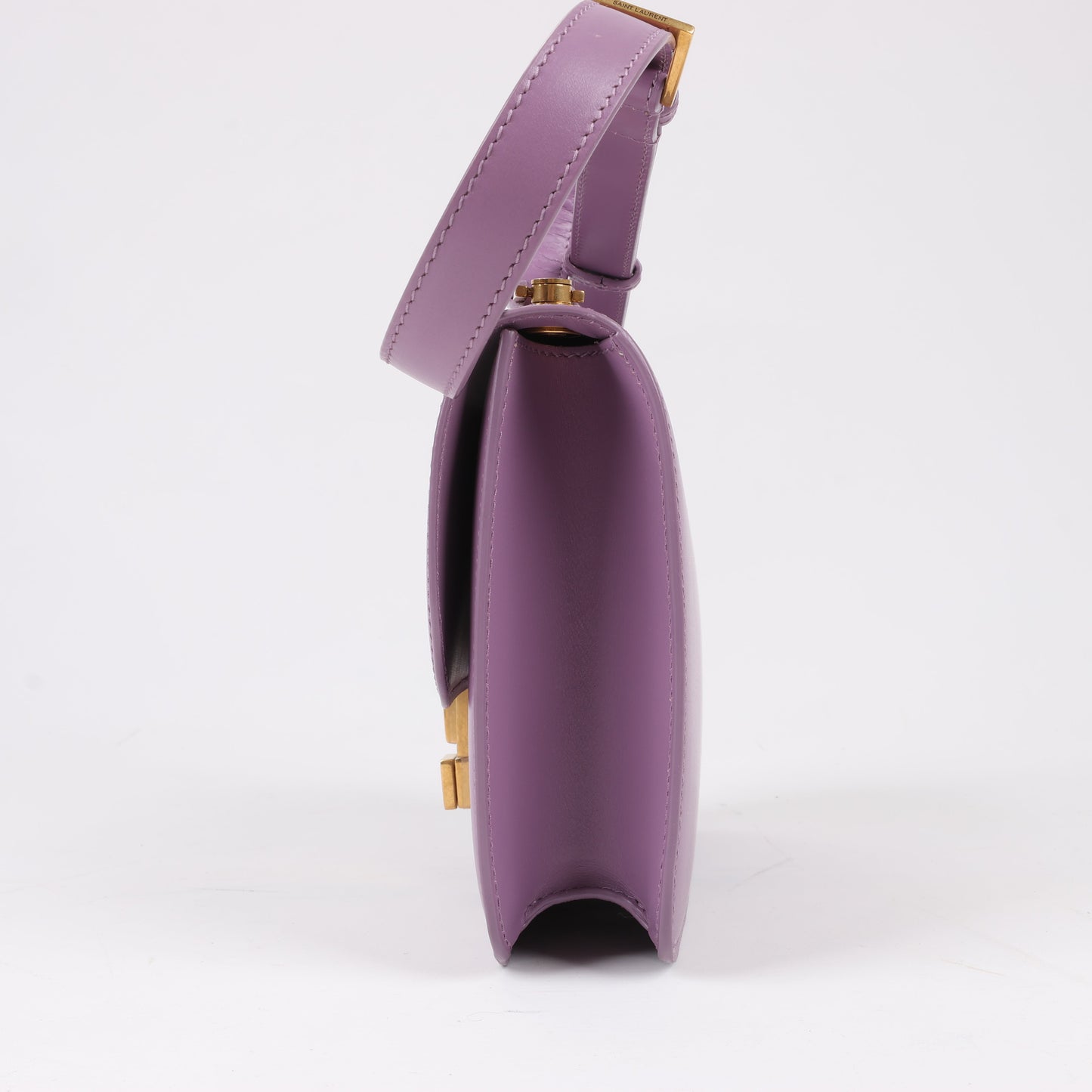 Saint Laurent Paris Carre Leather Shoulder bag in Purple