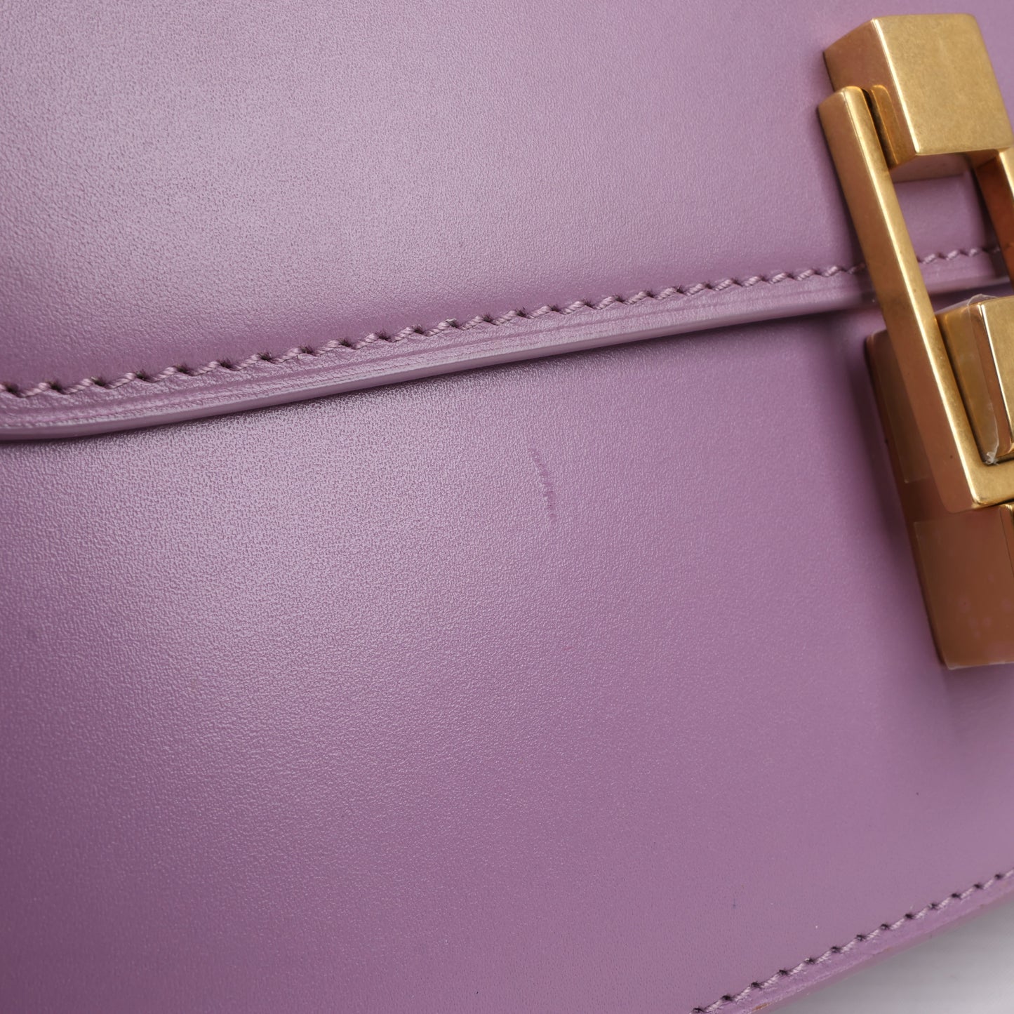 Saint Laurent Paris Carre Leather Shoulder bag in Purple