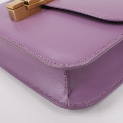 Saint Laurent Paris Carre Leather Shoulder bag in Purple