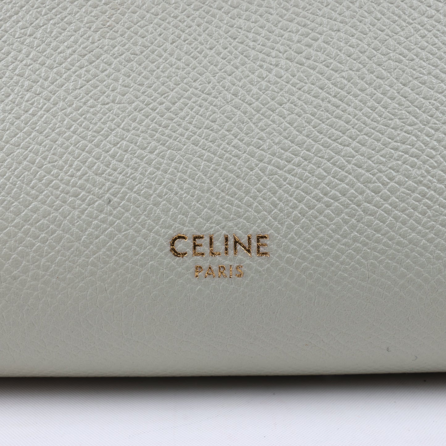 CELINE Belt Bag Grained Calfskin Nano 2Way Handbag in Mint