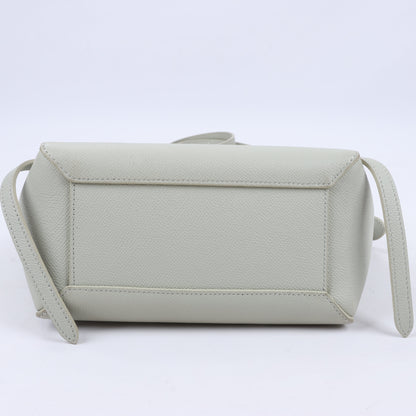 CELINE Belt Bag Grained Calfskin Nano 2Way Handbag in Mint