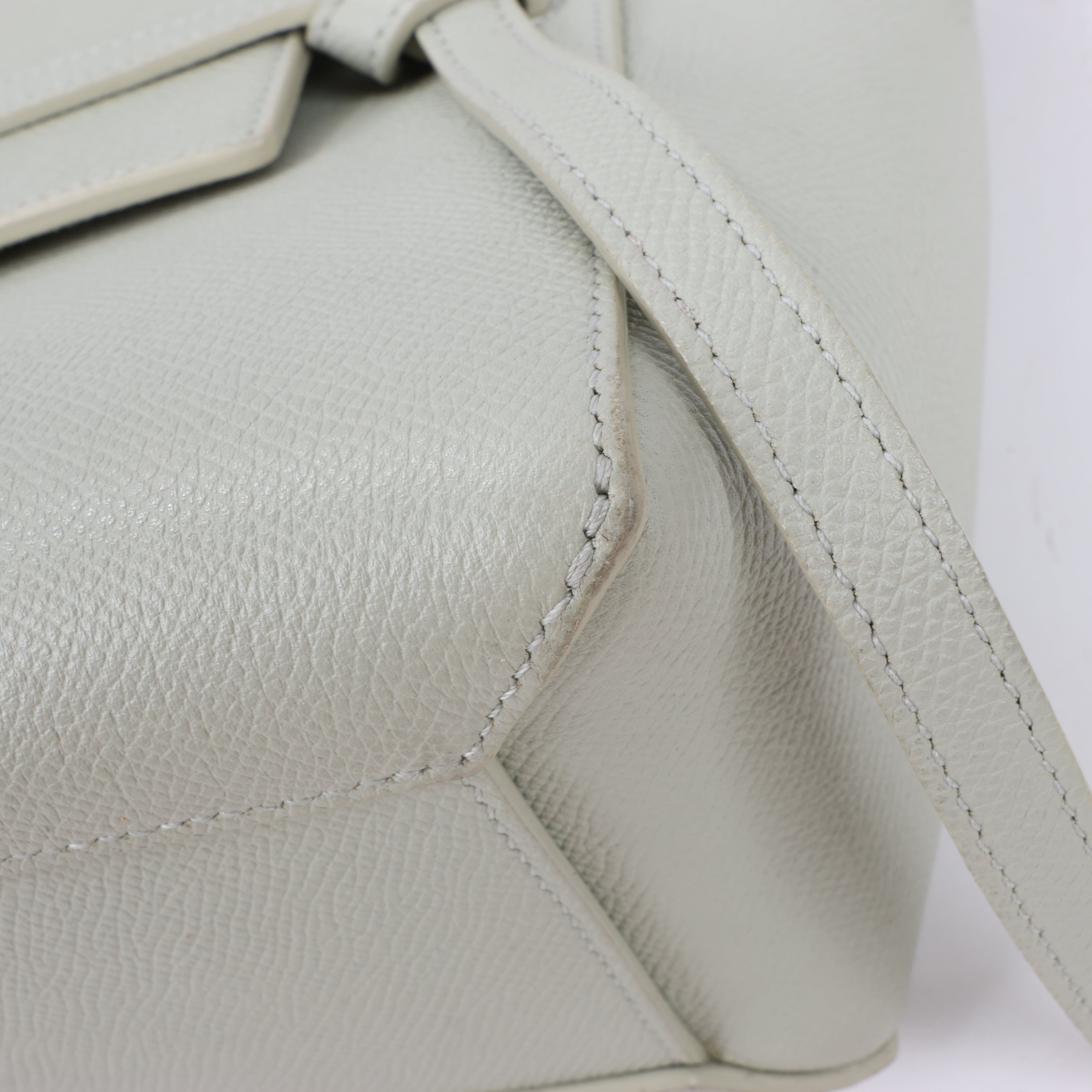 CELINE Belt Bag Grained Calfskin Nano 2Way Handbag in Mint