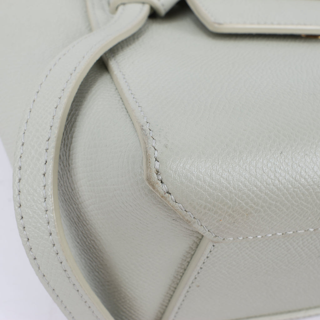 CELINE Belt Bag Grained Calfskin Nano 2Way Handbag in Mint