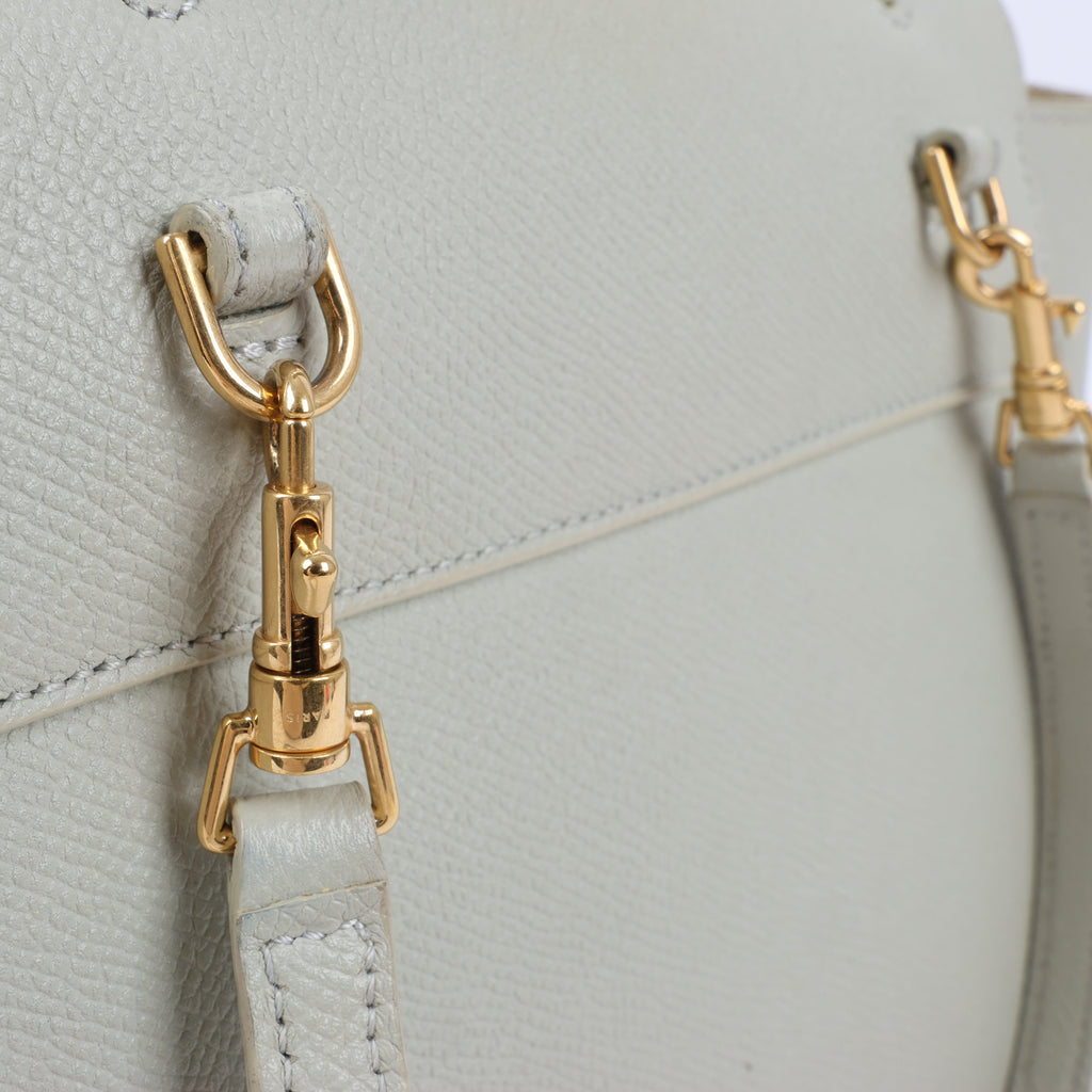 CELINE Belt Bag Grained Calfskin Nano 2Way Handbag in Mint