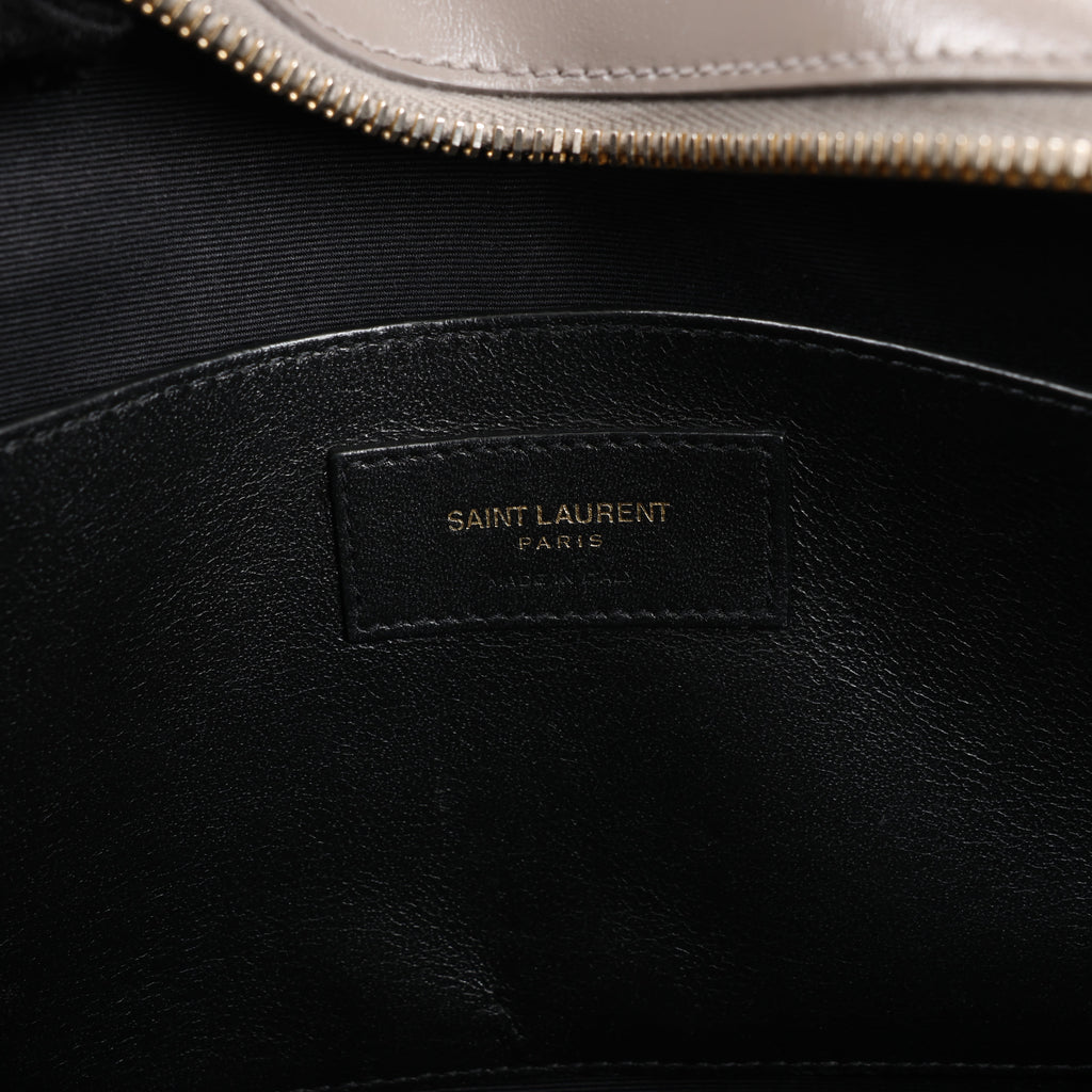 Saint Laurent Paris Uptown Leather Handbag in Gray 557653