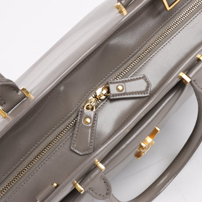 Saint Laurent Paris Uptown Leather Handbag in Gray 557653
