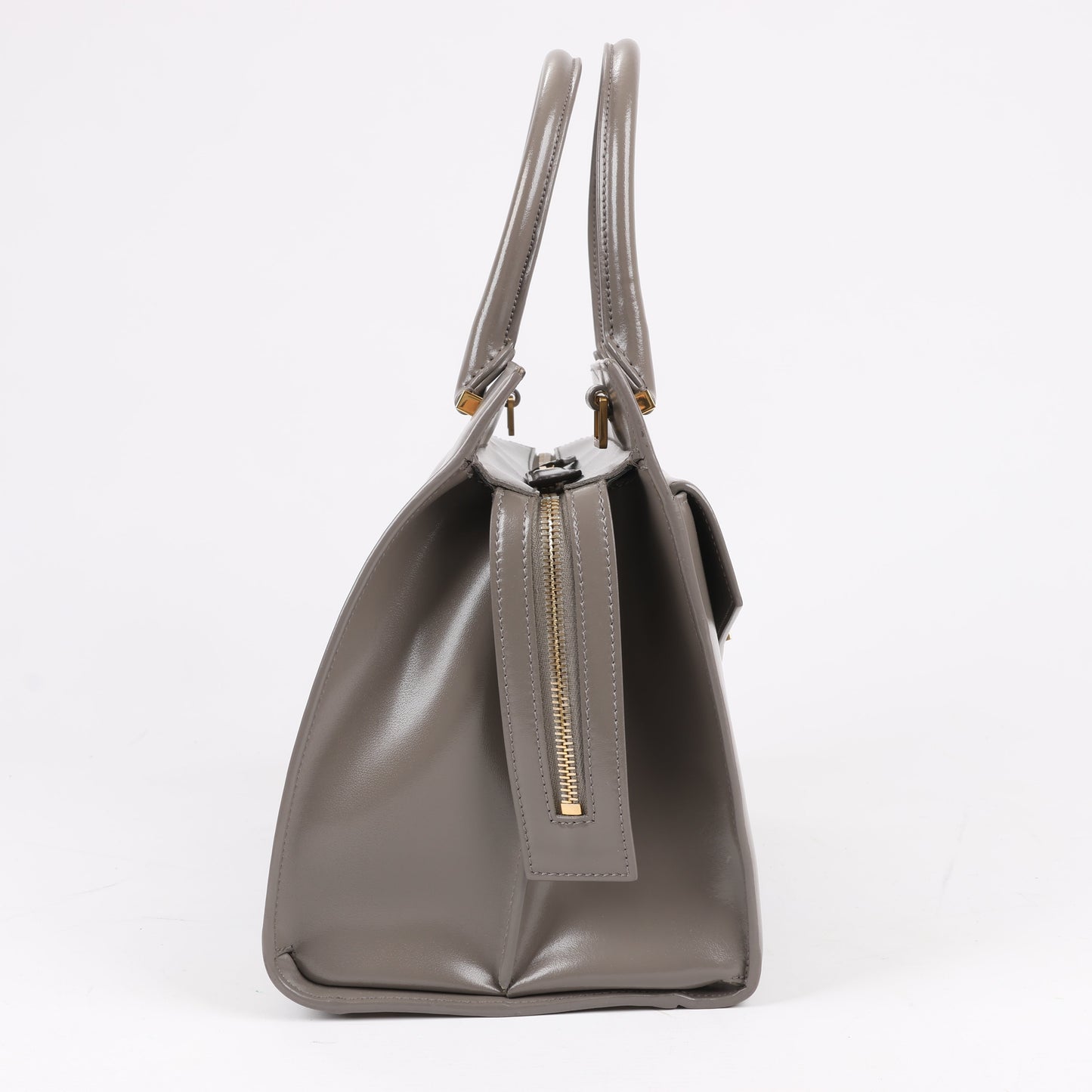 Saint Laurent Paris Uptown Leather Handbag in Gray 557653