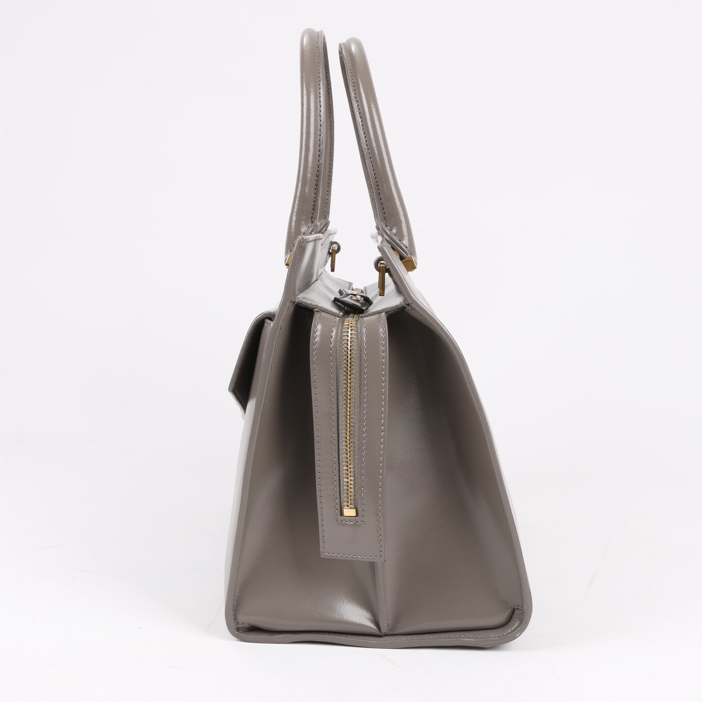 Saint Laurent Paris Uptown Leather Handbag in Gray 557653