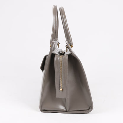 Saint Laurent Paris Uptown Leather Handbag in Gray 557653